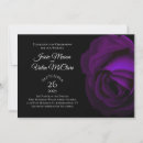 Search for black purple elegant wedding invitations Sophisticated