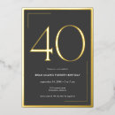 Search for black gold 30th invitations Black and white
