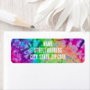 Search for red and purple return address labels Colourful