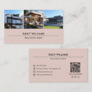 Search for pink real estate business cards Minimalist