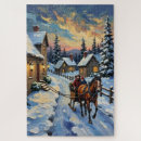 Search for horse and sleigh puzzles Vintage christmas