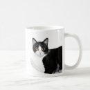 Search for black and white tuxedo cat mugs Animal