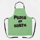 Search for peace sign aprons Green