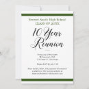 Search for green class reunion invitations Elegant