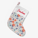 Search for flower christmas stockings Blue