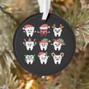 Search for funny dentist ornaments Santa