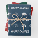 Search for camper christmas wrapping paper Red
