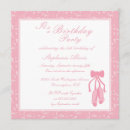 Recherche de pantoufles de ballet invitations Fête d'anniversaire