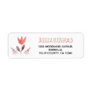 Search for tulips return address labels Watercolor
