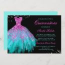 Search for pink dress quinceanera invitations 15th birthday