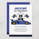 Search for blue racer postcards Race car birthday