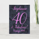 Search for 40 fabulous pink birthday cards 40 years old