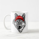 Search for black white wolf mugs Wild