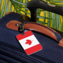 Search for canada flag luggage tags White