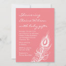 Search for peacock baby shower invitations Feathers