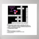 Recherche de mots croisé posters Amour