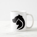 Search for kitten silhouette mugs Black and white