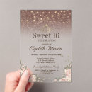 Search for light pink square invitations Glitter