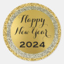 Search for luxury new year stickers Metallic