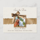 Search for burlap save date postcards Rustic