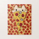 Recherche de pizzas puzzles Chat