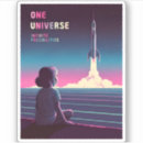 Search for retro rocket ship stickers Sci fi