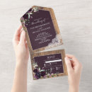 Search for purple lace wedding invitations Wood
