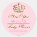 Search for princess baby shower thank you stickers Crown