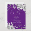 Search for silver glitter bridal shower invitations Floral