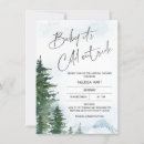 Search for pine tree baby shower invitations Winter