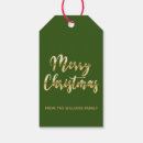 Search for metallic gold gift tags Merry christmas