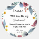 Search for will you be my bridesmaid stickers Floral