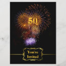 Recherche de 16x22 50ans anniversaire invitations Noir