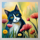 Recherche de chat noir et blanc posters Pour enfants