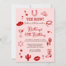 Search for red cowgirl invitations Pink and red