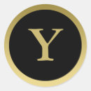 Search for initial y stickers Gold