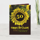 Search for sisters 50th birthday cards Flower