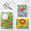 Search for comic book wrapping paper Bright