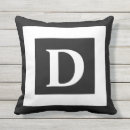 Search for black and white letter pillows Monogrammed