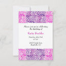 Search for animal patterns invitations Pink