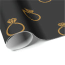 Search for engagement ring wrapping paper Gold