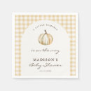 Search for pumpkin baby shower napkins Gingham