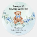 Search for blue floral wreath stickers Baby shower
