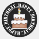 Search for birthday cake with candles stickers White