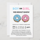 Search for donut gender reveal invitations Pink and blue doughnuts