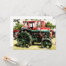Recherche de vieux tracteurs vœux cartes Vintage