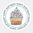 Search for cartoon cupcake stickers Birthday