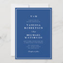 Search for blue border wedding invitations Classy