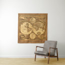 Search for world map tapestries Old