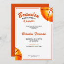 Search for orange basketball invitations Watercolor